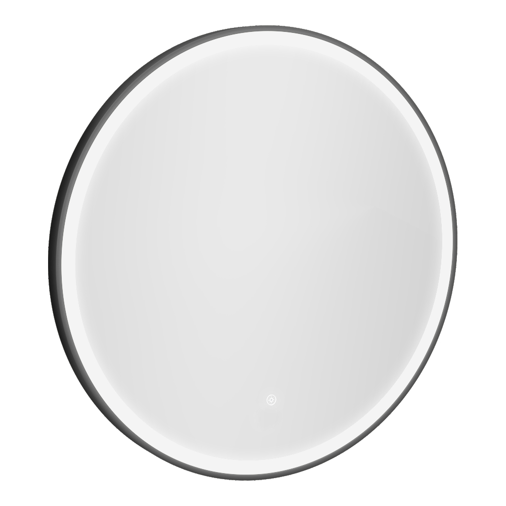 Arezzo Brushed Brass 800mm Round LED Illuminated Anti-Fog Bathroom Mirror - Image 2