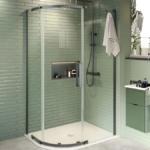 Crosswater Asura 8mm Slate Single Door Offset Quadrant Shower Enclosure with Sleek Handle