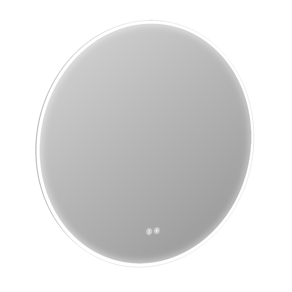 Arezzo Brushed Brass 800mm Round LED Illuminated Anti-Fog Bathroom Mirror - Image 5
