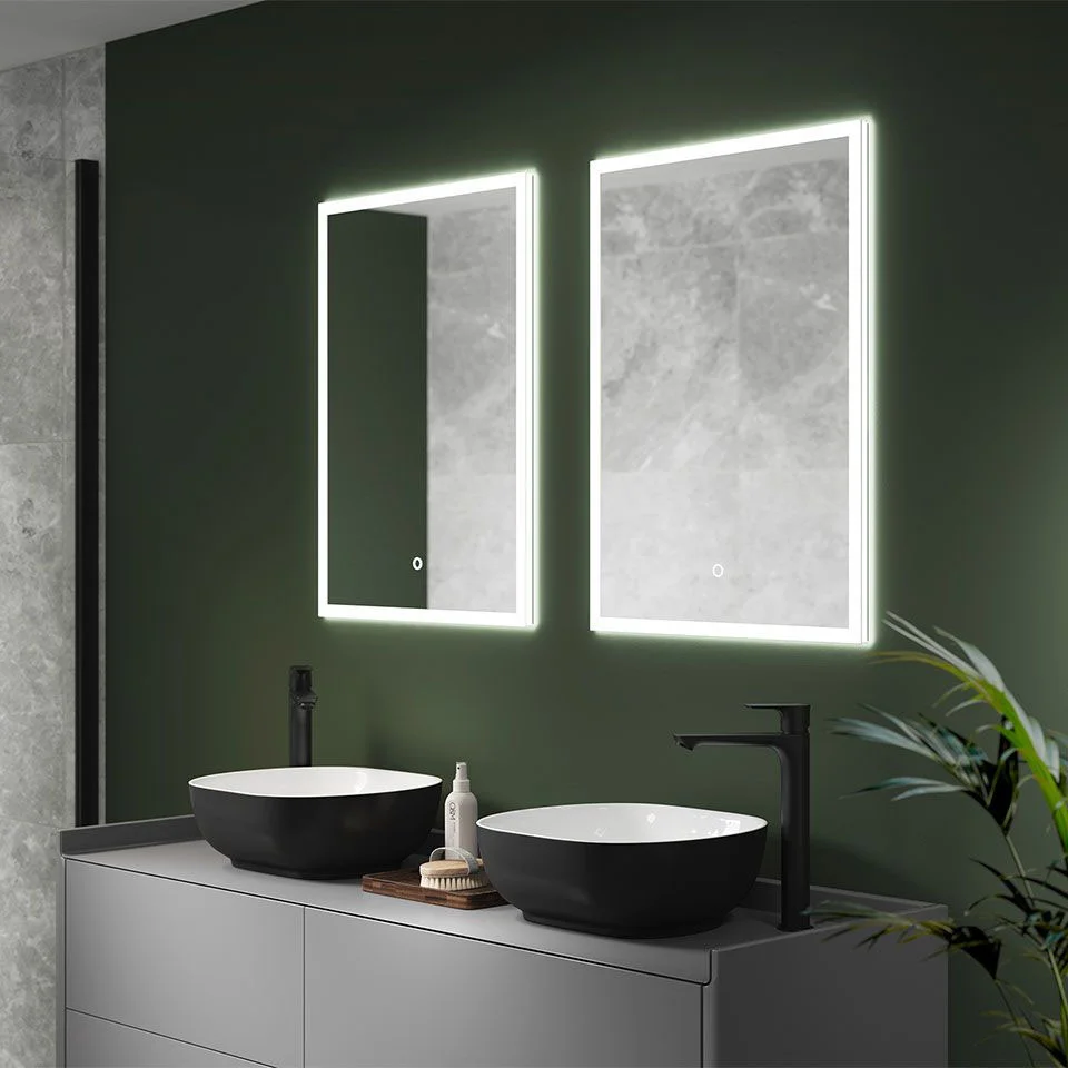Arezzo 500 x 700mm Recessed LED Illuminated Bathroom Mirror Cabinet with Touch Sensor, Shaver Socket & Anti-Fog - Image 7