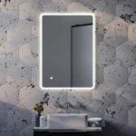 Arezzo 500 x 700mm Ultra Slim LED Illuminated Bathroom Mirror with Touch Sensor and Anti-Fog