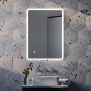 Arezzo 500 x 700mm Ultra Slim LED Illuminated Bathroom Mirror with Touch Sensor and Anti-Fog
