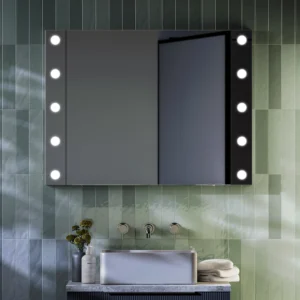 Arezzo Bulb 800 x 600mm LED Illuminated Mirror with Motion Sensor + Anti-Fog