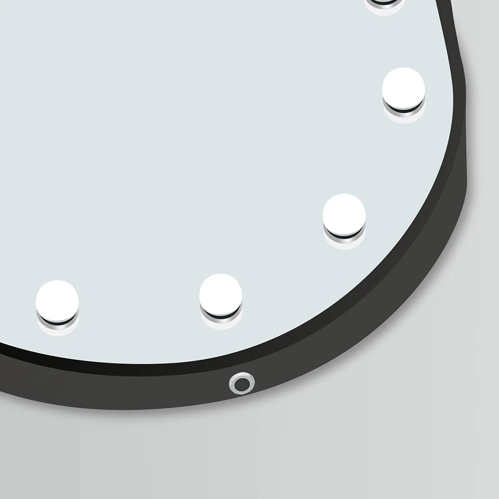 Arezzo Bulb 500 x 700mm Capsule Matt Black LED Illuminated Mirror with Motion Sensor + Anti-Fog - Image 5
