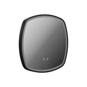 Vado Cameo 500mm Illuminated Soft Square Anti-Fog Mirror - Matt Black