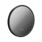 Vado Cameo 600mm Illuminated Round Anti-Fog Mirror - Matt Black