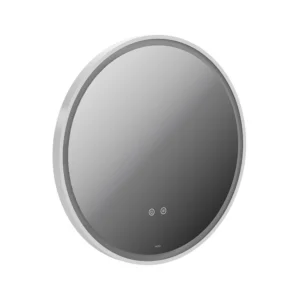 Vado Cameo 600mm Illuminated Round Anti-Fog Mirror - Matt White