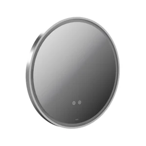 Vado Cameo 600mm Illuminated Round Anti-Fog Mirror - Satin Chrome