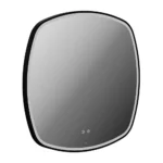 Vado Cameo 800mm Illuminated Soft Square Anti-Fog Mirror - Matt Black