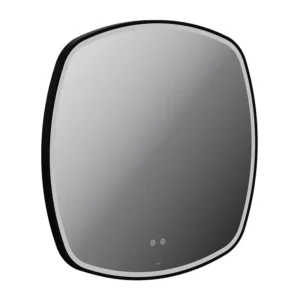Vado Cameo 800mm Illuminated Soft Square Anti-Fog Mirror - Matt Black