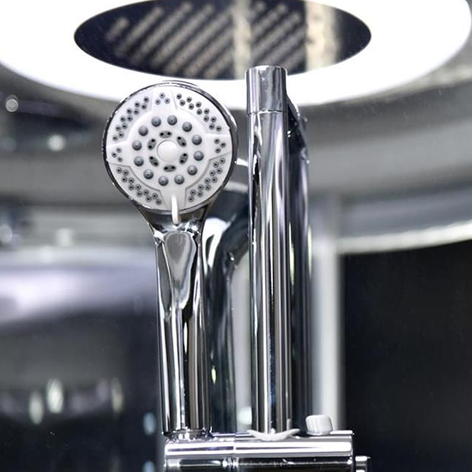 Vidalux Clearwater 1200 x 800 Black Frame Steam Shower - Image 5