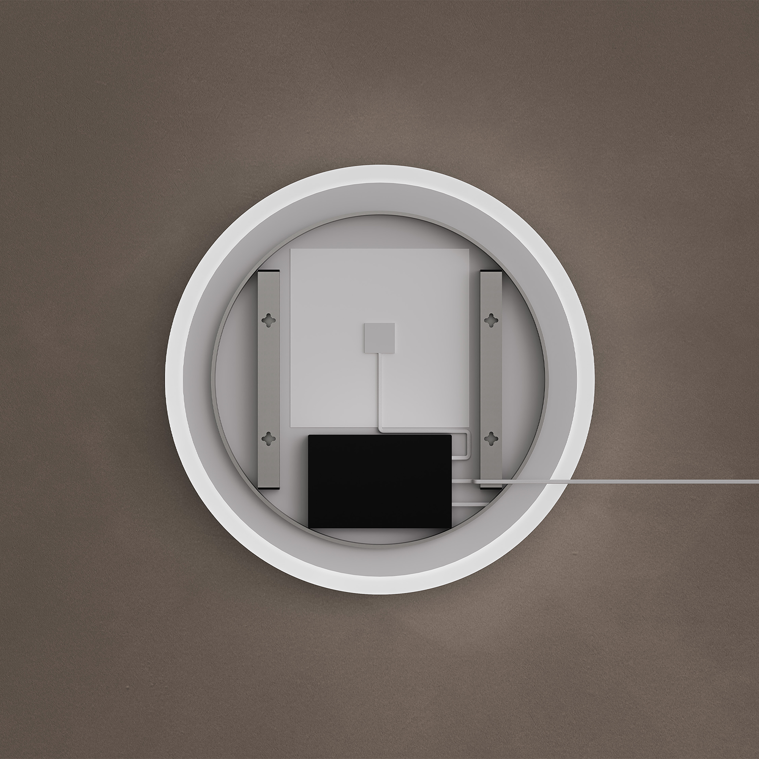 Roxbury 600mm Illuminated Round Mirror with Demister Pad - Image 2