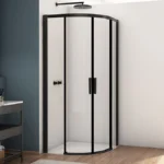 Kudos Divera 1000 x 800mm Matt Black Offset Quadrant Enclosure