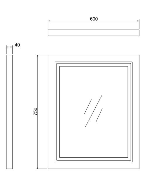 Burlington Framed 60 Mirror with LED Illumination - Sand - Image 2
