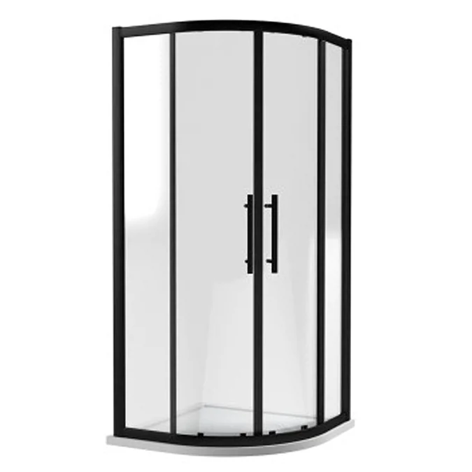 Hudson Reed Apex Matt Black Quadrant Shower Enclosure - Various Size Options - Image 2