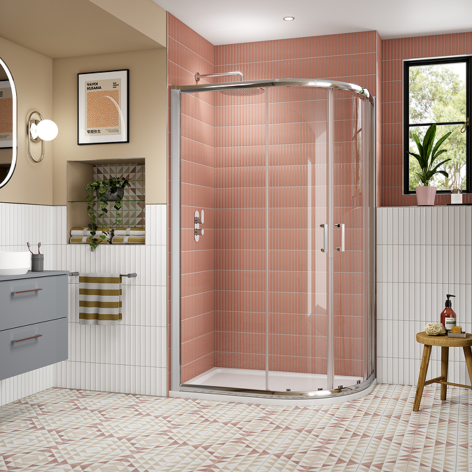 Monza 900 x 1200mm Offset Quadrant Shower Enclosure without Tray - Image 3