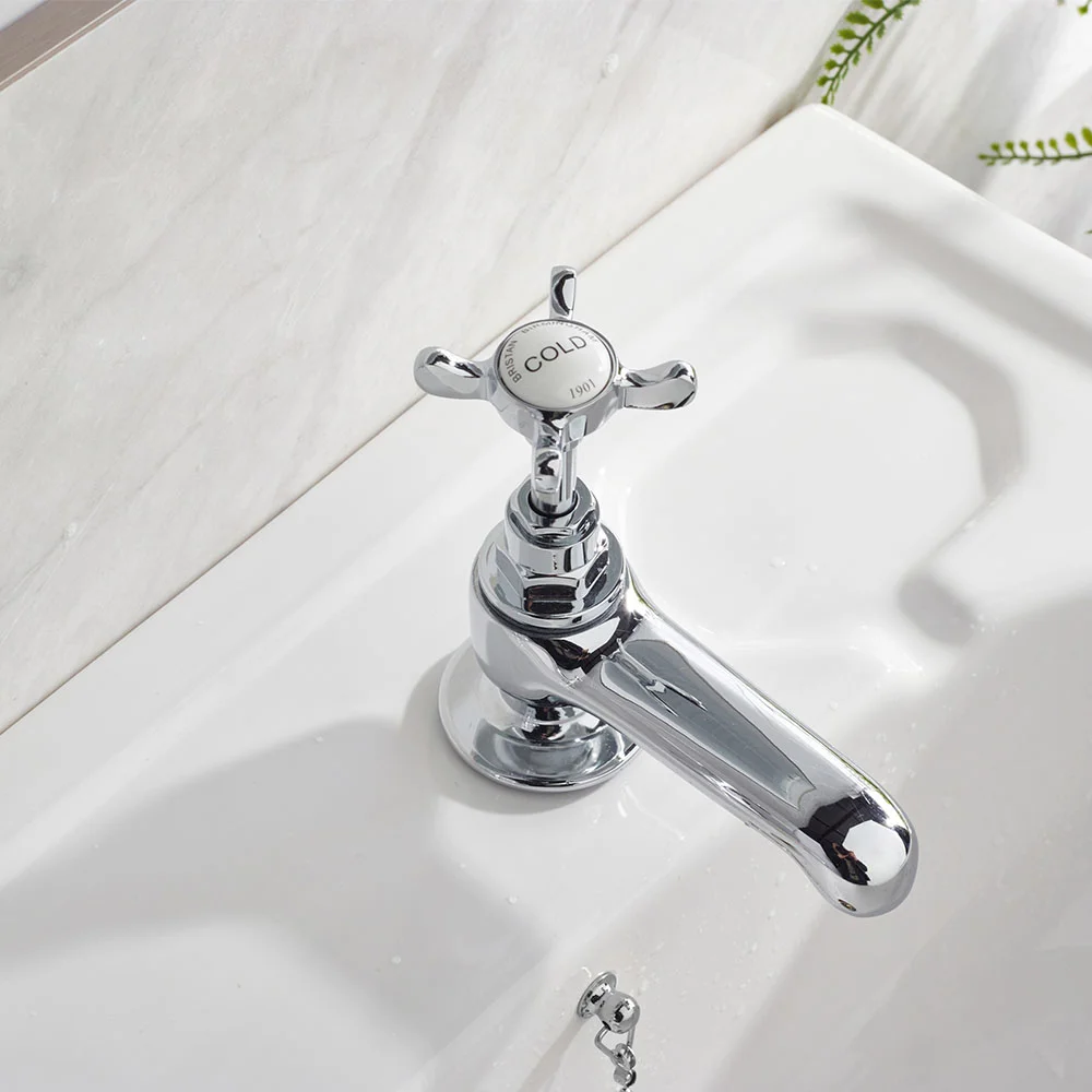 Bristan 1901 Traditional Vanity Basin Taps - Chrome Plated - Image 2