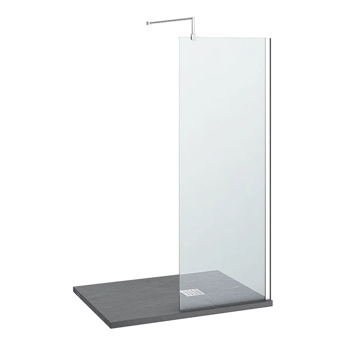 Nova 1200 x 800 Wet Room (700mm Screen + Slate Effect Tray) - Image 3