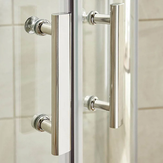 Pacific D-Shape Shower Enclosure + Slate Grey Shower Tray - Image 4