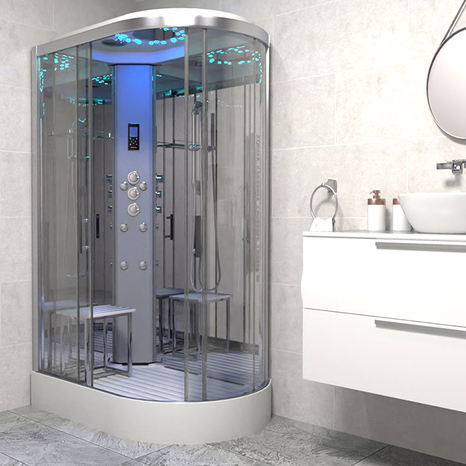 Insignia Platinum 1100 x 700mm Shower Cabin Chrome Frame - Image 2
