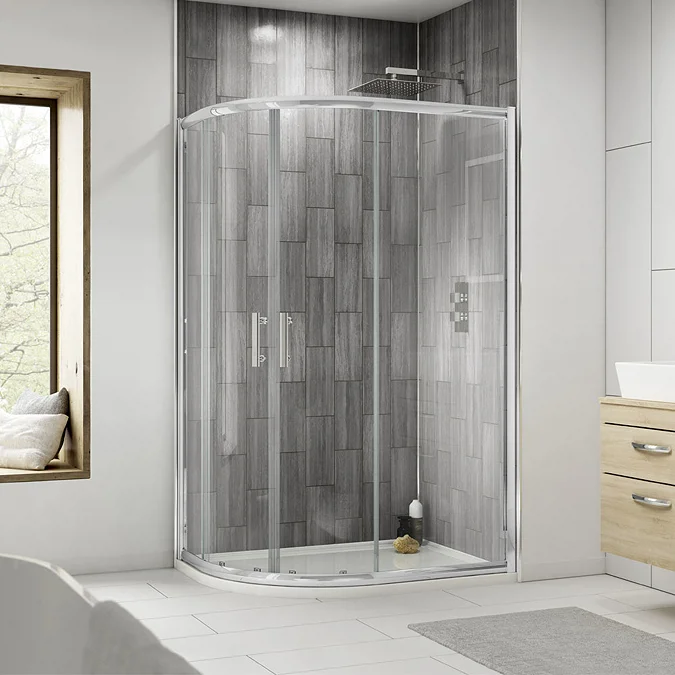 Nuie Pacific Offset Quadrant Shower Enclosure Only 1200 x 800mm - Image 2