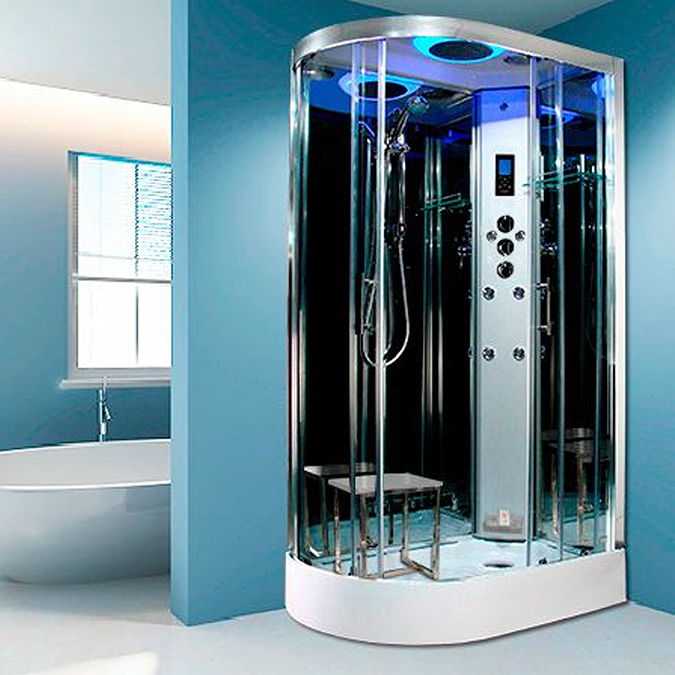 Insignia Premium 1100 x 700mm Steam Shower Chrome Frame - Image 2
