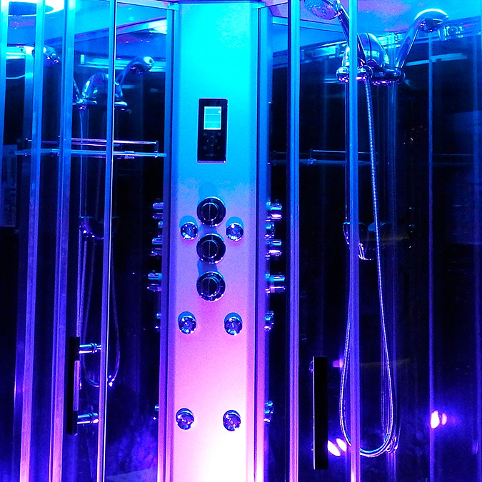 Insignia Premium 1100 x 700mm Steam Shower Chrome Frame - Image 3