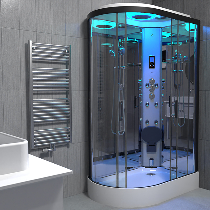 Insignia Premium 1200 x 800mm Steam Shower Black Frame