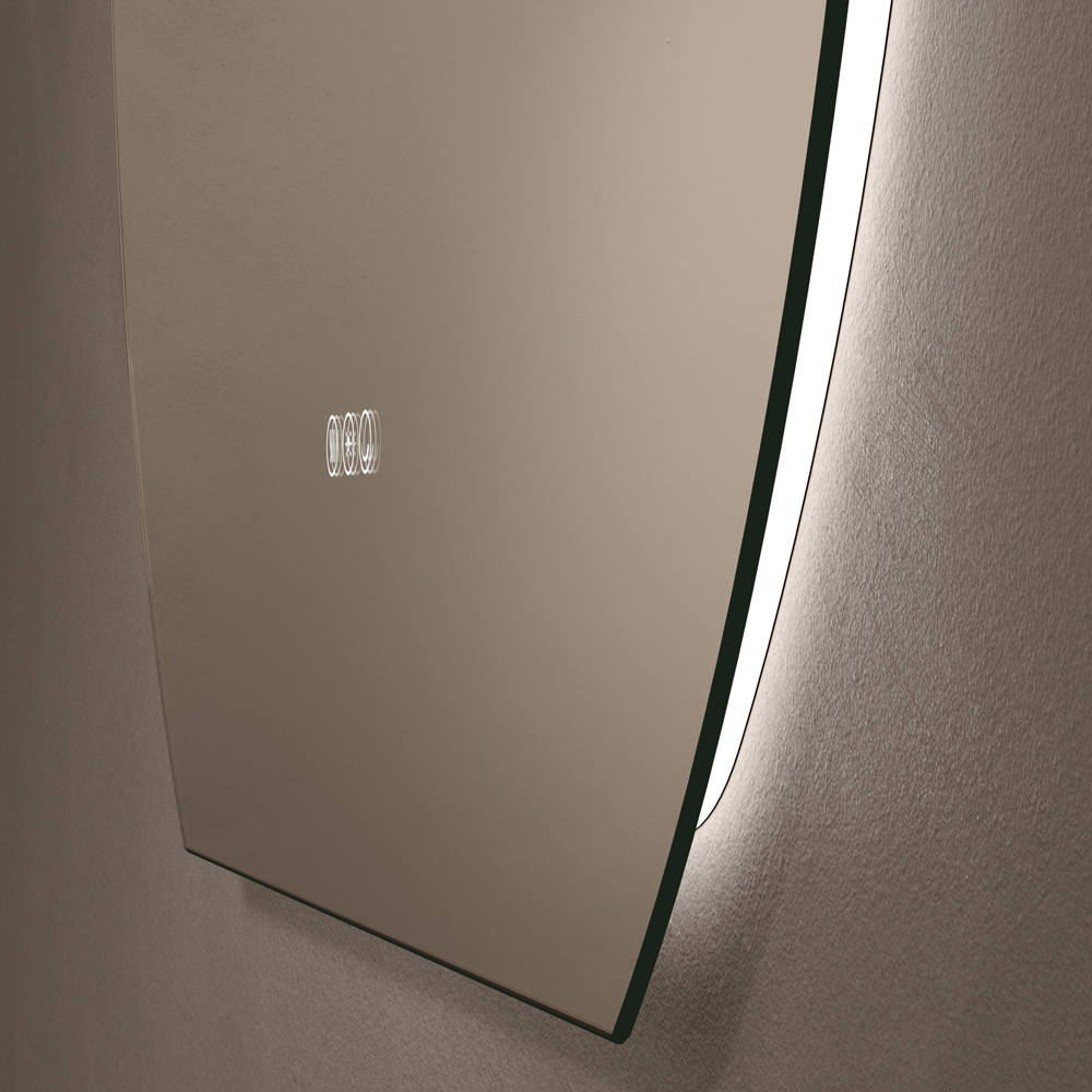 Roxbury Round Cut 1000 x 900mm Backlit LED Mirror with Demister Pad - Image 5