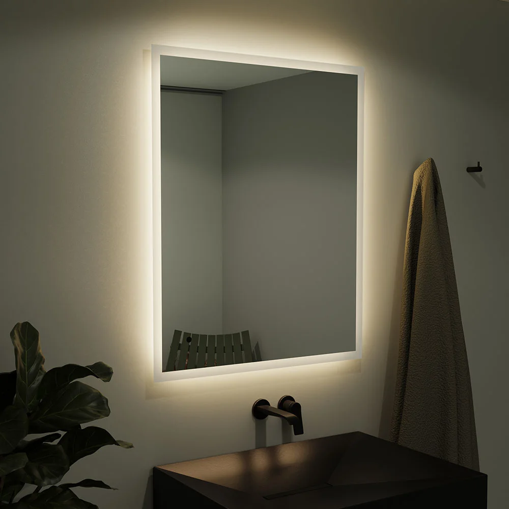 Venice 800 x 1200mm Rectangular LED Illuminated Anti-Fog Bathroom Mirror - Image 6