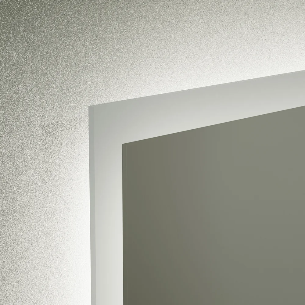 Venice 600 x 800mm Rectangular LED Illuminated Anti-Fog Bathroom Mirror - Image 2