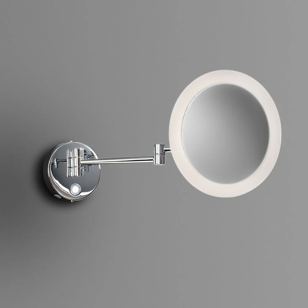 Venice Chrome Round 3x Magnifying LED Cosmetic Mirror - Image 4