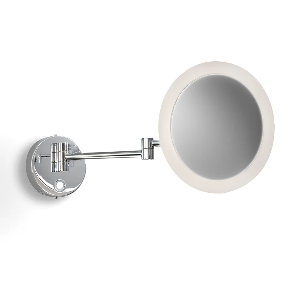 Venice Chrome Round 3x Magnifying LED Cosmetic Mirror - Image 2