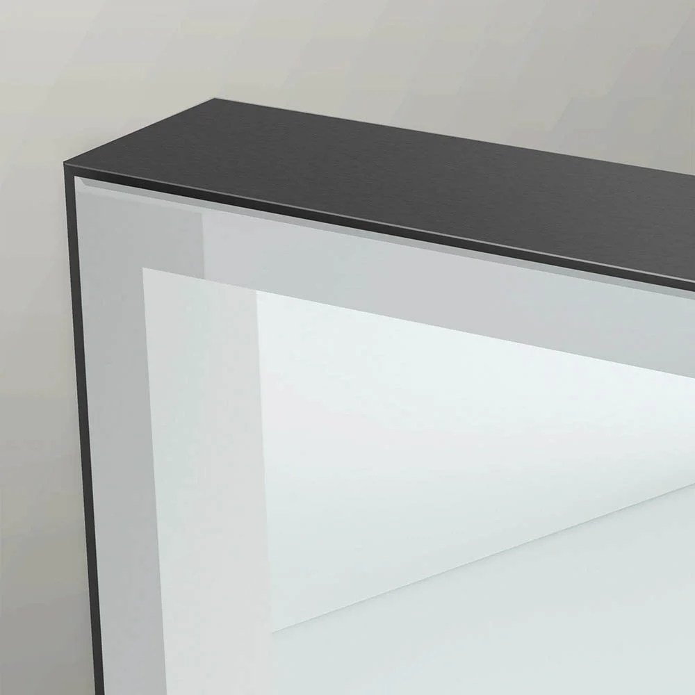 Venice Black 1000 x 700mm LED Illuminated Mirror with Demister Pad - Image 2