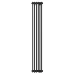Keswick 1800 x 290mm Cast Iron Style Traditional 2 Column Matt Black Radiator