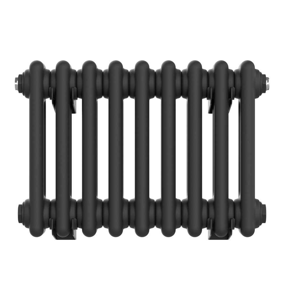 Keswick 300 x 425mm Horizontal Radiator Matt Black 2 Column - Image 2