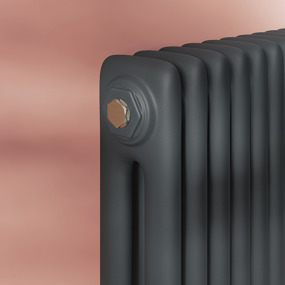 Keswick 300 x 785mm Horizontal Radiator Anthracite 2 Column - Image 4