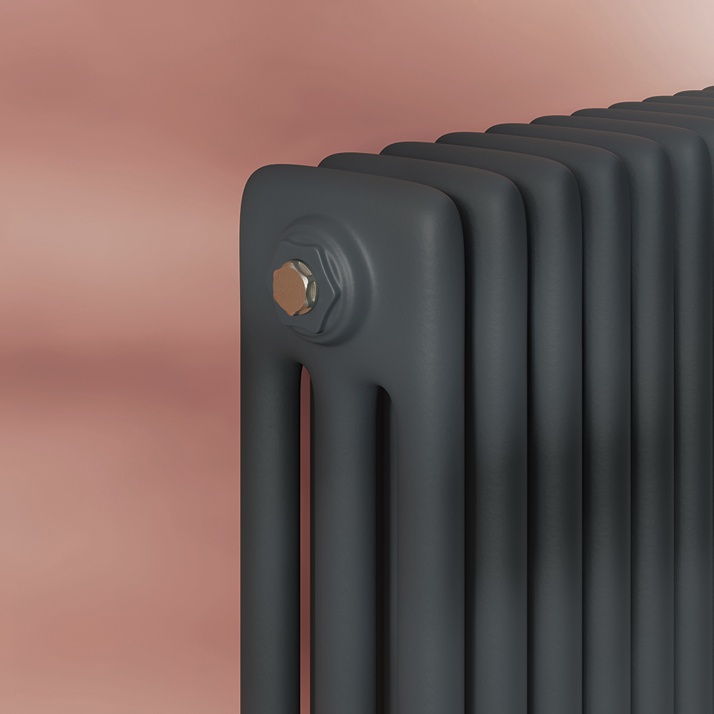 Keswick 300 x 785mm Horizontal Radiator Anthracite 3 Column - Image 3