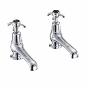 Burlington Anglesey Black Basin Taps 5"