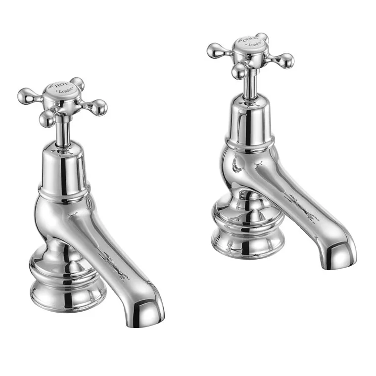 Burlington Claremont Regent - Chrome 5" Basin Taps