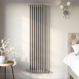 The Heating Co. Santa Fe 1500 x 380mm Stone Grey Vertical Double Column Radiator
