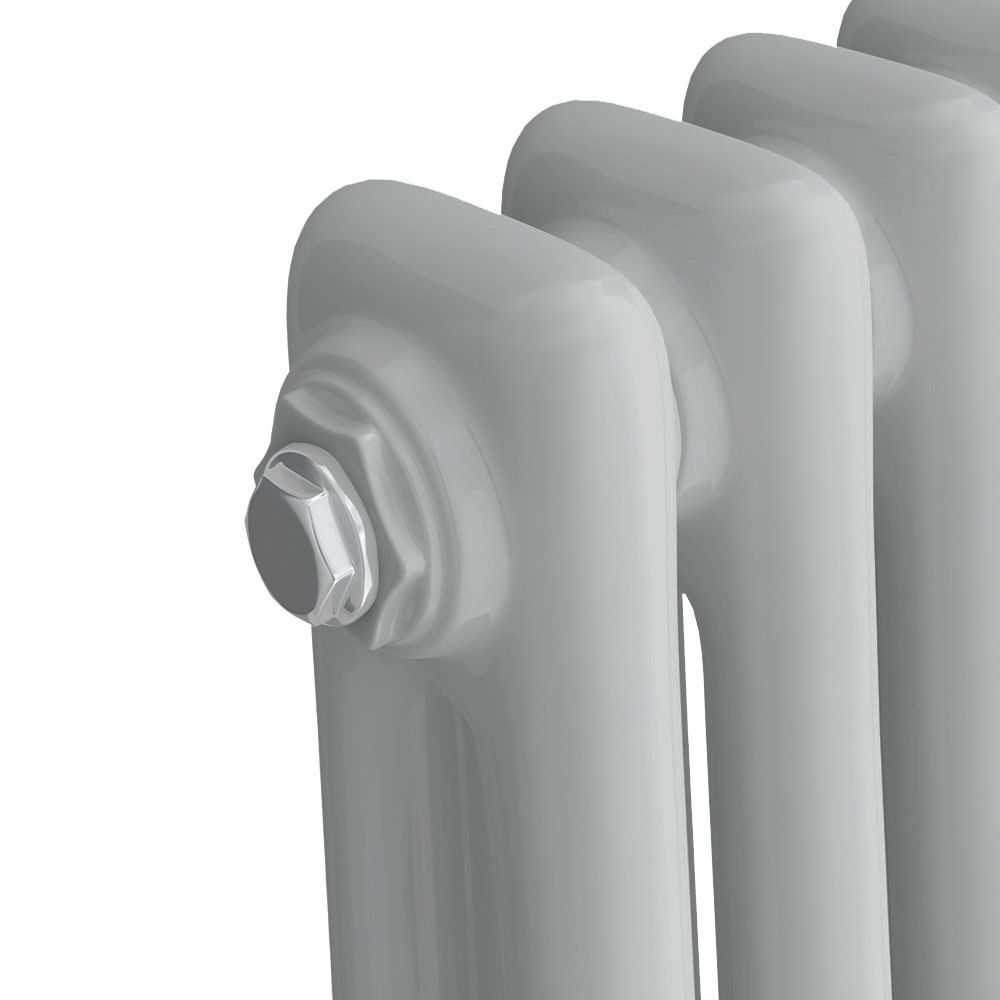 Keswick Grey 1800 x 380mm Cast Iron Style Traditional 2 Column Radiator - Image 3
