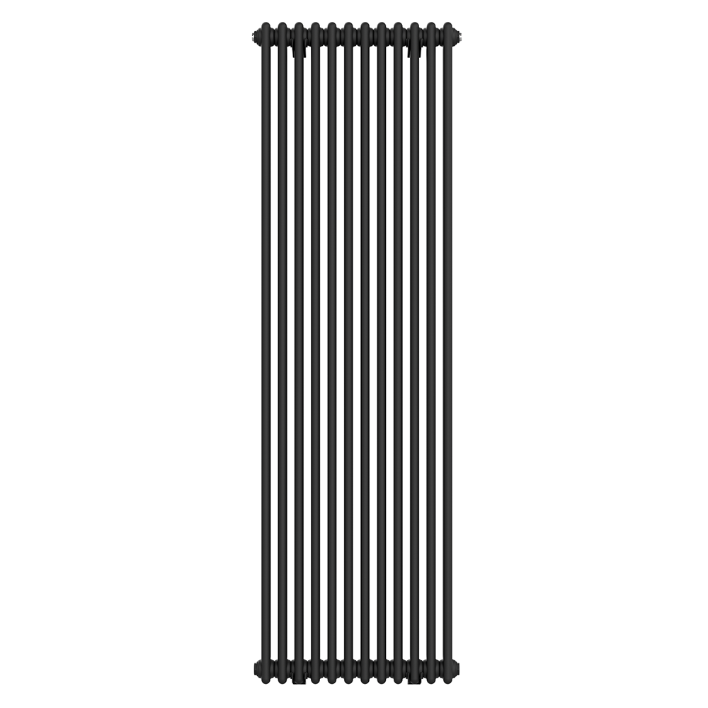 Keswick 1800 x 560mm Cast Iron Style Traditional 2 Column Matt Black Radiator - Image 4
