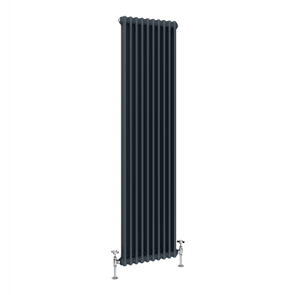 Keswick 1800 x 470mm Cast Iron Style Traditional 2 Column Anthracite Radiator - Image 3