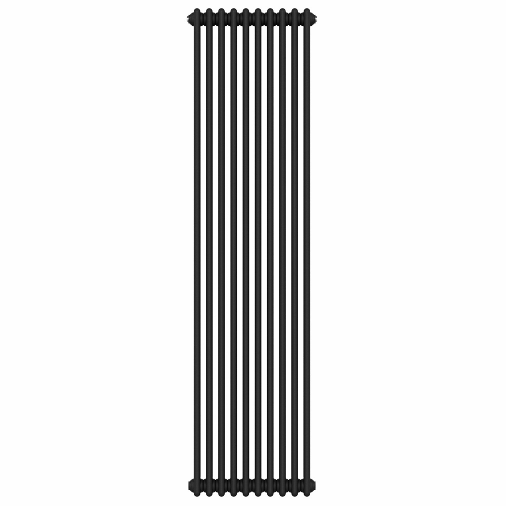 Keswick 1800 x 470mm Cast Iron Style Traditional 2 Column Matt Black Radiator - Image 4