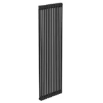 Keswick 1800 x 605mm Cast Iron Style Traditional 2 Column Matt Black Radiator