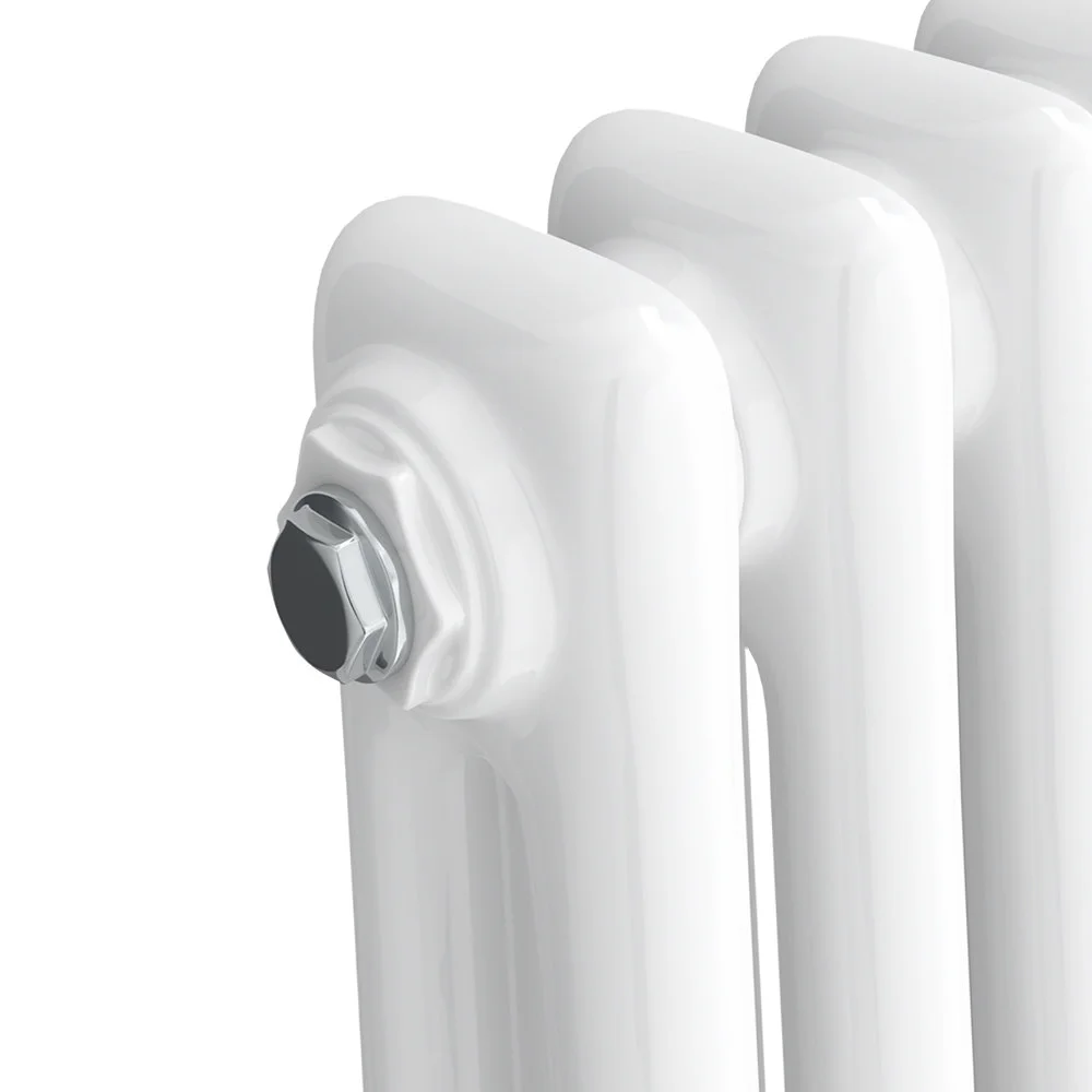 Keswick 1800 x 470mm Cast Iron Style Traditional 2 Column White Radiator - Image 5