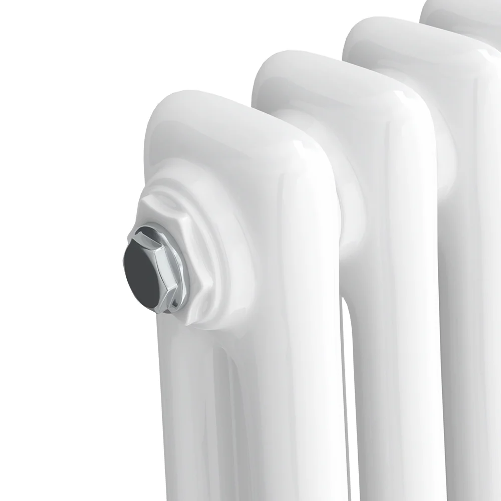 Keswick 1800 x 560mm Cast Iron Style Traditional 2 Column White Radiator - Image 2