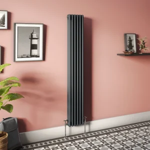 Instructions Dimensions Room View Keswick 1800 x 290mm Cast Iron Style Traditional 3 Column Anthracite Radiator