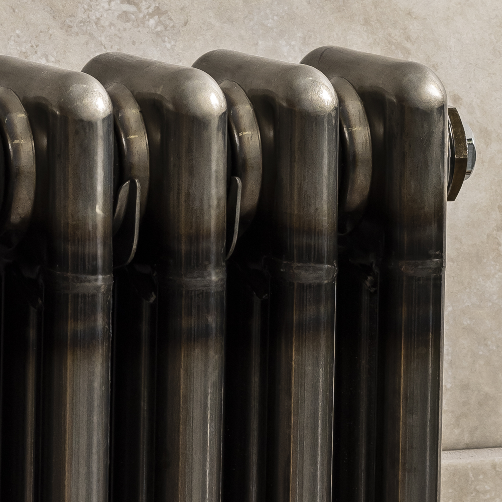 Keswick 600 x 605mm Raw Metal (Lacquered) 3 Column Radiator - Image 2